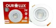 Superled mini-spot red 3w 6400k branco ourolux