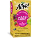 Suplemente Nature's Way Alive! Cabelo, pele e unhas 60 cápsulas gelatinosas