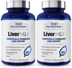 Suplemento 1MD LiverMD Liver Support Siliphos Milk Thistle 60 cápsulas (pacote com 2)