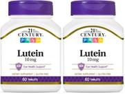 Suplemento 21st Century Luteína 10 mg Tabletas 60 Unidades (x2)