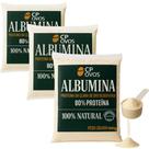 Suplemento Albumina Pura 1,5kg CP Ovos 80 por Cento Proteína Clara de Ovo em Pó Para Ganho de Massa Muscular e Recuperação