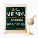 Suplemento Albumina Pura 400g CP Ovos 80 Proteína Clara de Ovo em Pó Para Ganho de Massa Muscular e Recuperação