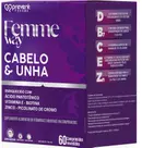 Suplemento Alimentar Femme Way Cabelo e Unha 60 Cáps Crescimento Fortalecimento Vitaminas e Minerais