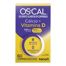 Suplemento Alimentar OsCal D Cálcio 500mg Vitamina D 400UI 60 Comprimidos
