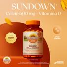 Suplemento Alimentar Sundown Cálcio 600mg + Vitamina D 120 Comprimidos
