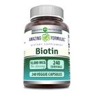 Suplemento Amazing Formulas Biotina 10000mcg Cápsulas Vegetarianas