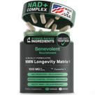 Suplemento Benevolent Nourishment NMN 1000 mg 60 cápsulas veganas Suplemento Benevolent Nourishment NMN 1000 mg 60 cápsulas veganas