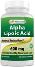 Suplemento Best Naturals Ácido Alfa Lipóico 600 mg 60 cápsulas
