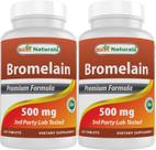 Suplemento Best Naturals Bromelina 500mg 120 Comprimidos x 2