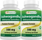 Suplemento Best Naturals Extrato de Ashwagandha 500 mg x 120 cápsulas