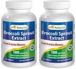 Suplemento Best Naturals: extrato de broto de brócolis 1000 mg e 120 cápsulas (pacote com 2)