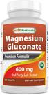Suplemento Best Naturals Gluconato de Magnésio - 35mg - 180 Comprimidos
