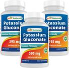Suplemento Best Naturals Gluconato de potássio 595 mg 250 comprimidos Suplemento Best Naturals Gluconato de potássio 595 mg 250 comprimidos
