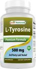 Suplemento Best Naturals L-tirosina 500 mg 180 cápsulas