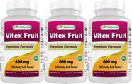 Suplemento Best Naturals Vitex Chasteberry 400 mg 250 cápsulas x3