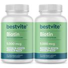 Suplemento BESTVITE Biotina 5000mcg 240 cápsulas vegetarianas