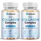 Suplemento BEWORD Multi Collagen Softgels, 120 cápsulas, pacote com 2