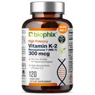 Suplemento biophix Vitamina K2 MK-7 300mcg 120 cápsulas veganas