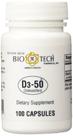 Suplemento BioTech Pharmacal D3-50 50.000 UI 100 cápsulas Suplemento BioTech Pharmacal D3-50 50.000 UI 100 cápsulas