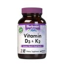 Suplemento Bluebonnet Nutrition - Vitamina D3 e K2 (60 Cápsulas)