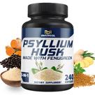Suplemento BMVINVOL Psyllium Husk em cápsulas com feno-grego 240 ct Suplemento BMVINVOL Psyllium Husk em cápsulas com feno-grego 240 ct