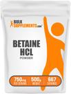 Suplemento BulkSupplements.com Betaína HCl em pó 500g Suplemento BulkSupplements.com Betaína HCl em pó 500g