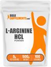 Suplemento BulkSupplements.com L-Arginina HCl em pó 500g
