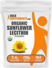 Suplemento BulkSupplements.com Lecitina de girassol orgânica 250g