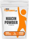 Suplemento BulkSupplements.com Niacina em pó de 1 kg (2,2 libras)