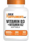 Suplemento BulkSupplements.com Vitamina D3 + K2 10000 UI