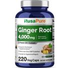Suplemento: cápsulas de raiz de gengibre Nusa Pure 4000 mg (220 unidades)