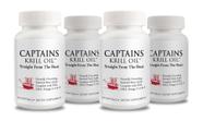 Suplemento Captains Krill Oil 1000 mg de ômega-3 EPA/DHA 60 cápsulas gelatinosas