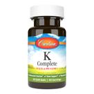 Suplemento Carlson K Complete K1 e K2 MK-4 e MK-7 45 cápsulas gelatinosas Suplemento Carlson K Complete K1 e K2 MK-4 e MK-7 45 cápsulas gelatinosas