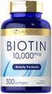 Suplemento Carlyle Biotina 10000mcg - 300 Cápsulas de Gel - Máxima Potência