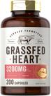 Suplemento Carlyle Grass Fed Beef Heart 3200 mg 200 cápsulas