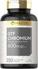 Suplemento Carlyle GTF Chromium 600mcg 250 cápsulas