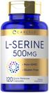 Suplemento Carlyle L-Serine em cápsulas 500 mg 120 unidades
