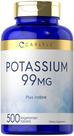 Suplemento Carlyle Potassium 99mg + Iodo 500 comprimidos