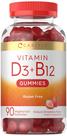 Suplemento Carlyle Vitamin D3 + B12 Complex Gummies 90ct