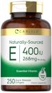Suplemento Carlyle Vitamina E 400 UI - 250 Cápsulas Gelatinosas