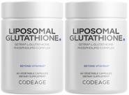Suplemento Codeage Glutationa lipossomal 500 mg, 60 cápsulas, pacote com 2