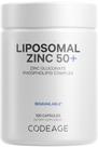 Suplemento Codeage Lipossomal Zinc 50 mg 100 cápsulas Suplemento Codeage Lipossomal Zinc 50 mg 100 cápsulas