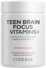 Suplemento Codeage Teen Brain Focus 60 Cápsulas 2 Meses