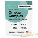Suplemento complementar vegano Omega 3 960 mg DHA EPA SDA ALA Suplemento complementar vegano Omega 3 960 mg DHA EPA SDA ALA