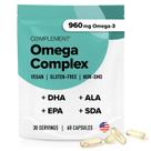 Suplemento complementar vegano Omega 3 960 mg DHA EPA SDA ALA Suplemento complementar vegano Omega 3 960 mg DHA EPA SDA ALA