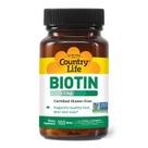 Suplemento Country Life Biotina 1 mg para cabelo, pele e unhas 100 comprimidos