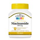 Suplemento de 500 mg de niacinamida do século 21 de liberação prolongada Suplemento de 500 mg de niacinamida do século 21 de liberação prolongada