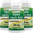 Suplemento de ácido alfa lipóico Best Naturals 300 mg 120 cápsulas x3