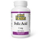Suplemento de Ácido Fólico 1mg - 180 Comprimidos