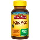 Suplemento de ácido fólico feito na natureza 400mcg 250 comprimidos